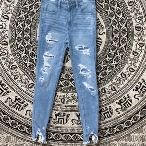 Ripped Denim Jeggings